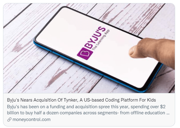 The C3 Expo On 3Rd Oct: Training 1M Minority Coders 1 Byju'S Buys Tynker, AÂ Leading Coding Platform For K-12 Students