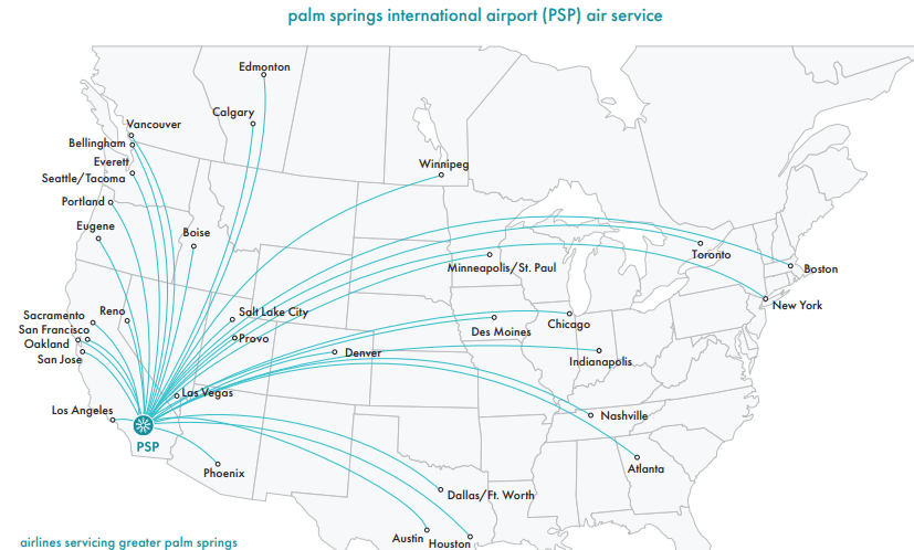 Greater Palm Springs: A New Interactive Flight Map Unveiled 1 Flight Map Gives You A Quick Overview Of The Nonstop Flight Options Available From Airports Across The Country.