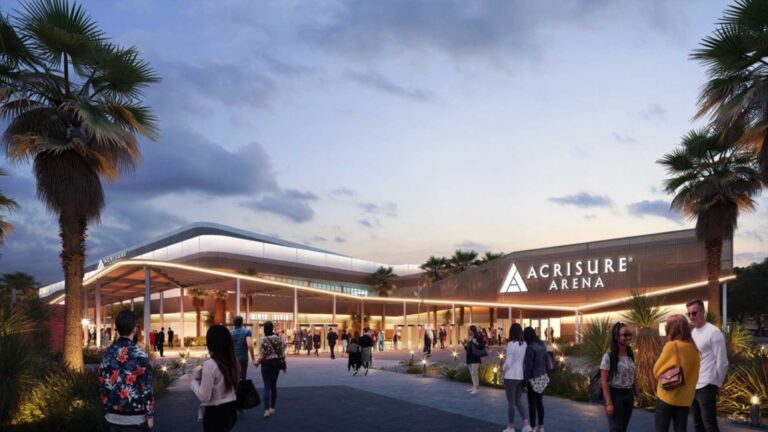Acrisure Arena With A Seating Capacity Of 11K Guests Celebrates Placing Concrete Ice Floor
